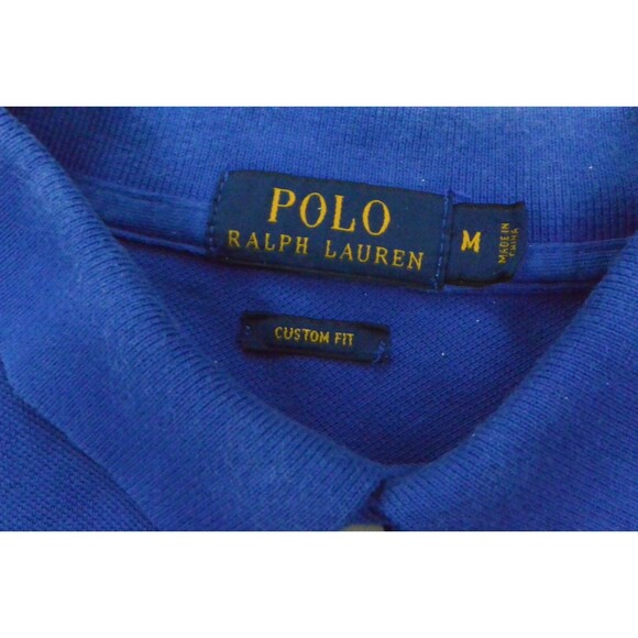 Polo Ralph Lauren Shirt Mens‎ Med Custom Fit Blue Green Pink Color Block - Picture 4 of 9
